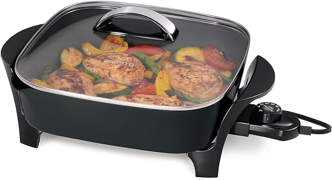 Presto 07117 12" Electric Skillet with glass cover