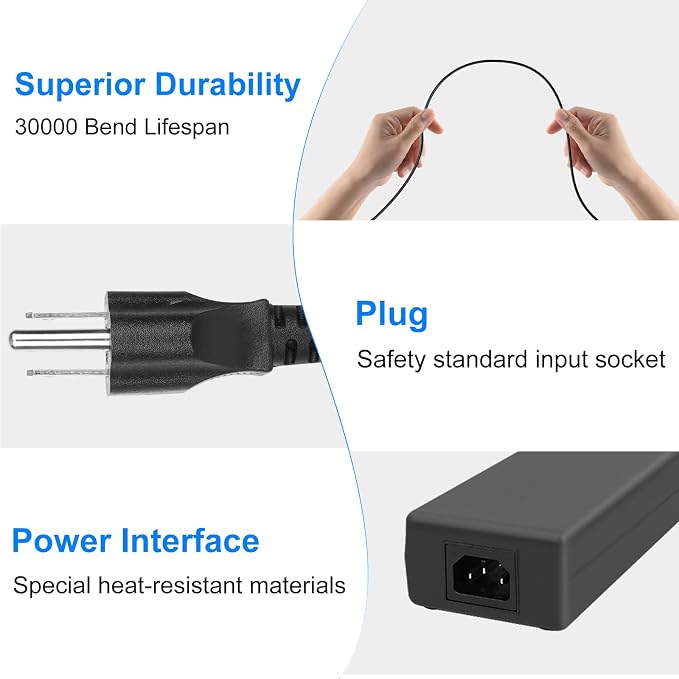 12V 10 Amp Power Supply Converter Adapter Plug Compatible with GMG Green Mountain Grills Davy Crockett Power Converter Adapter Style P-1001 GMG-ADP10A GMGADP10A