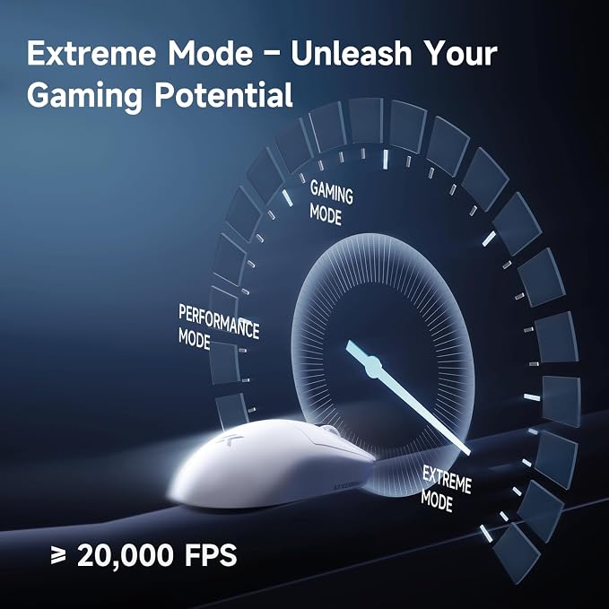 MCHOSE A7 V2 Ultra Wireless Gaming Mouse for Esports 59 g, PAW3950 TI, 42K DPI, TOPSPEED Dual 8K Polling Rate, 130 Hour Battery Life PC/Mac White