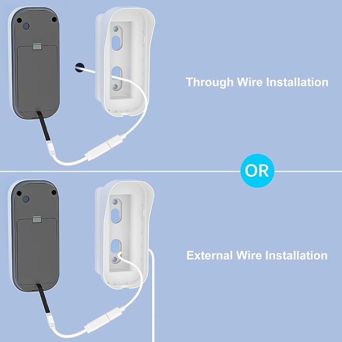 25ft Power Adapter Kit for myQ Smart Garage Video Keypad,Angle Adjustable(40 to 140) Degree Mounting Bracket for myQ, (2-in-1) Mount and Power Cable,Easy to Install