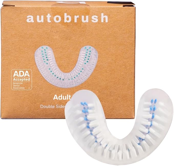 Autobrush Double Sided Brush Head Replacement with Nylon bristles, Adults (Regular, Pack of 1)