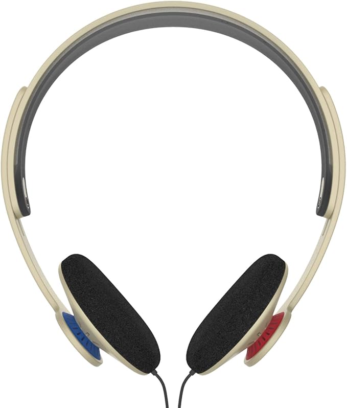 Koss KPH30iRB Retro Style On-Ear Headphones, in-Line Microphone and Touch Remote Control, D-Profile Design, Wired with 3.5mm Plug, Rhythm Beige
