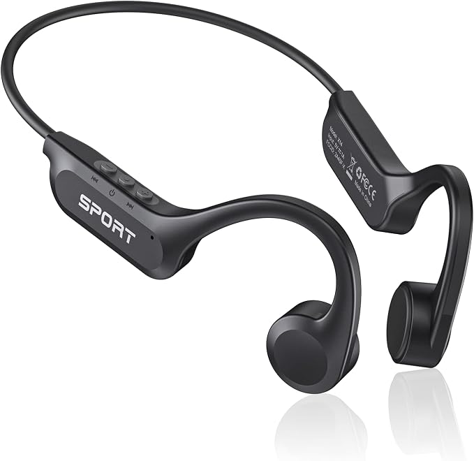 CXK Bone Conduction Headphones Bluetooth 6.0 Open Ear Headphones with Mic, Premium Loud Sound 10-Hour Playtime Bluetooth Headphones, IPX6 Waterproof Sports Headset for Running, Cycling, Walking