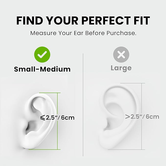 Avantree Resolve – 3.5mm AUX Wired Open-Ear Earbuds w/Mic & Over-Ear Hook | Small-Medium Size, Compatible with Android Smartphones & Laptops & PC with AUX Jack, Ideal for Office, Outdoor & Home