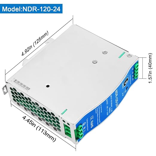 24Vdc Power Supply NDR 120W;Dual Output (Input:100-240VAC,Output:24VDC,50/60HZ) Power Supply Switch Switching Converter DC (24V 5A)