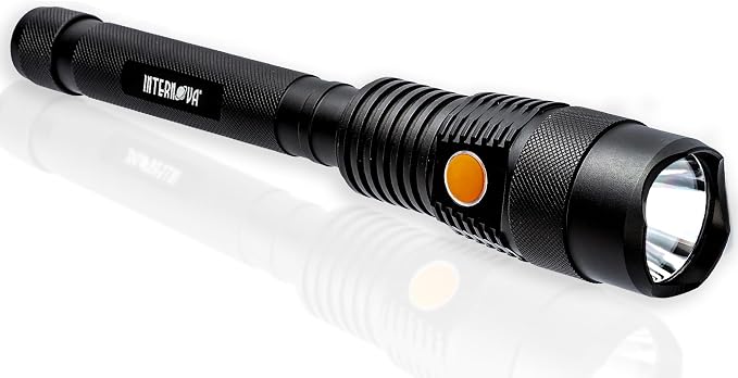 INTERNOVA® Sentinel 2000 Lumen Rechargeable Flashlight 10.5 Inches - LED Flashlight Includes USB Cord & Magnetic Sealed Gift Box