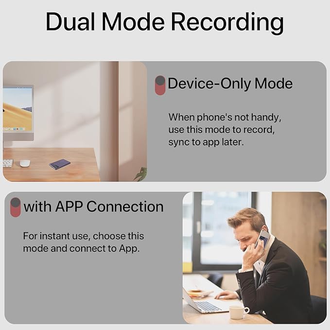Ai Voice Recorder, Note Voice to Text Recorder W/Magnetic Case, App Control, Transcribe & Summarize with by Chatgpt, Support 112 Languages, 64GB Memory, Audio Recorder for Lectures, Meetings, Calls