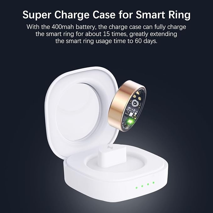 Smart Rings for Women Men, Fitness Ring with Heart Rate, Blood Oxygen, HRV, Stress, Sleep Tracker, Step Tracker, No Subscription Fee, lP68 Waterproof Smart Ring for iPhone & Android (Rose Gold, 13#)