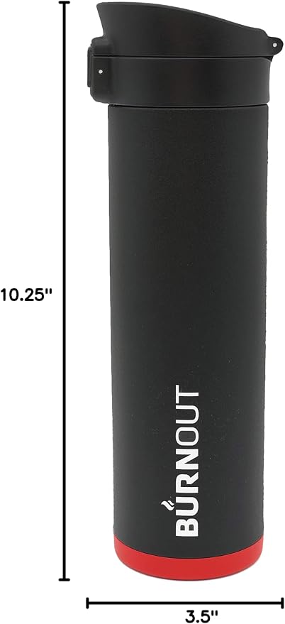 BURNOUT Temperature Regulating 16 oz. Smart Mug - New Pop Top Lid (Black)