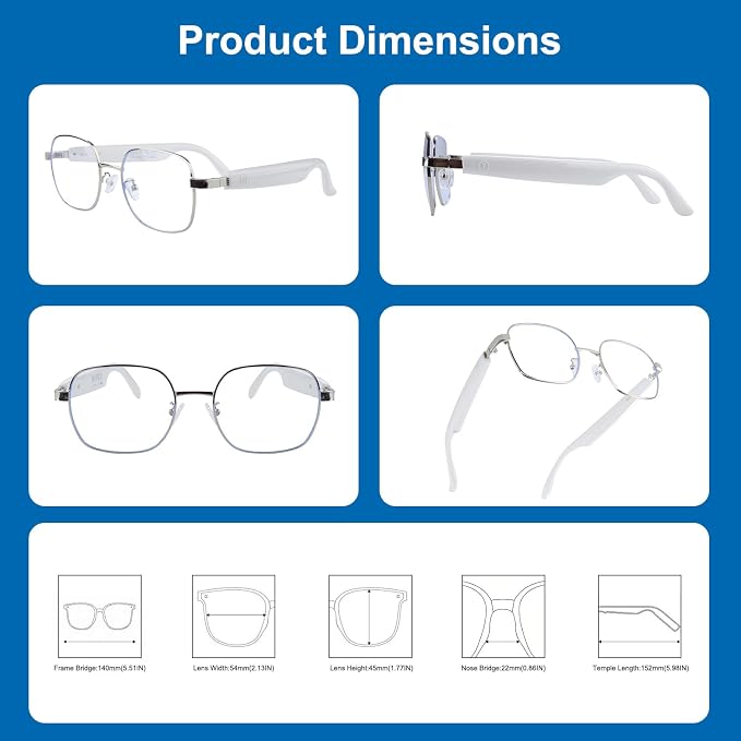 Smart Glasses for Women–Bluetooth Glasses with Photochromic Lenses | Open-Ear Audio, Built-in Mic & Speaker, IP54 Waterproof, Wearable Tech Glasses for Seamless Indoor & Outdoor Wear