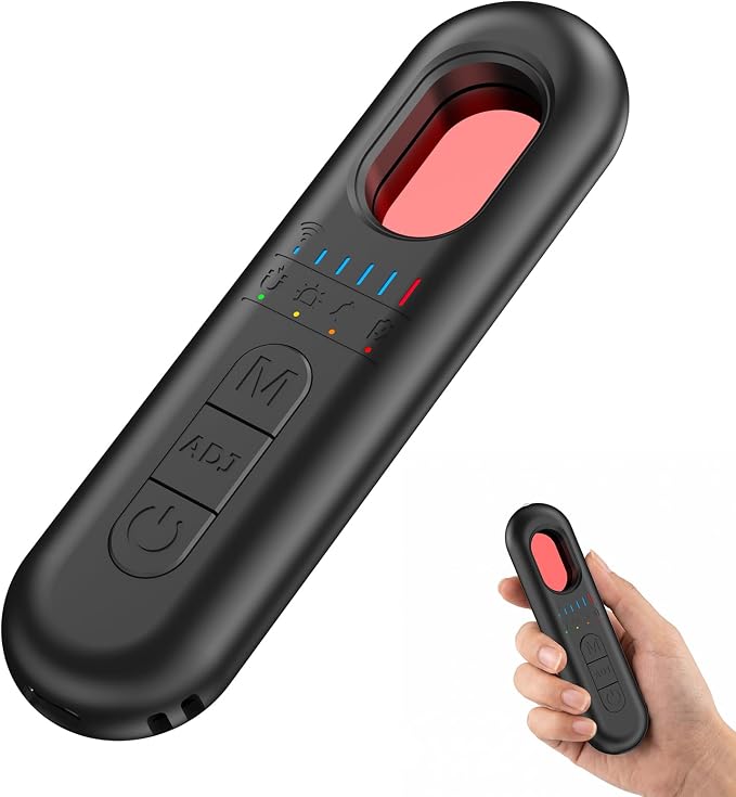AI Hidden Camera Detector 2026 Upgraded, Anti-Spy Bug Detector, GPS Tracker & Listening Device Detector, RF Signal Scanner for Hotel, Airbnb, Office, Home, Car, Bathroom, Travel Security