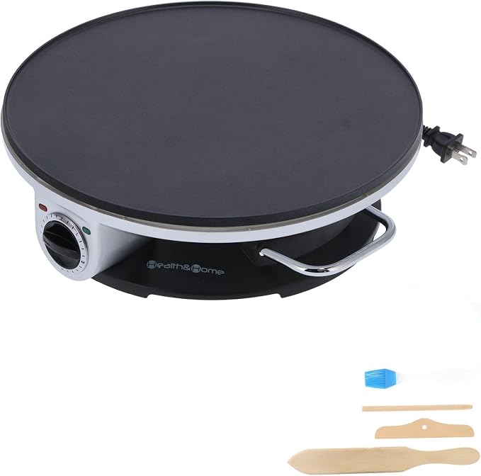 Pancake Machine, Non Stick Three Temperature Control Electric Crepe Maker 13 inch for Hotel for Home Use for Restaurant for Coffee Shop