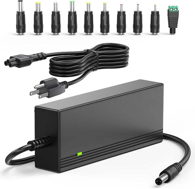 36V 3.5A 3A 2.5A Charger Power Cord with 10 DC Jacks,PERFEIDY 36Volt 2A 1.5A 1A 0.5A 2000mA 1500mA 1000mA 500mA DC in Adapter Power Supply