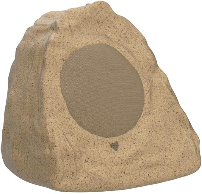 Theater Solutions 2R8S Outdoor Sandstone 8" Rock 2 Speaker Set for Deck Pool Spa Yard Garden