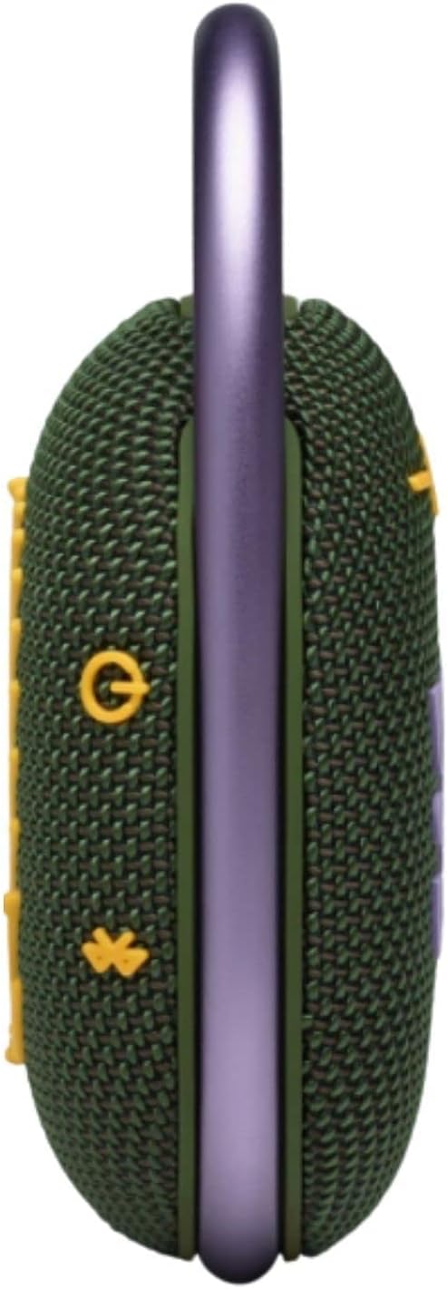 JBL Clip 4: Portable Speaker with Bluetooth, Built-in Battery, Waterproof and Dustproof Feature - Green (Renewed)