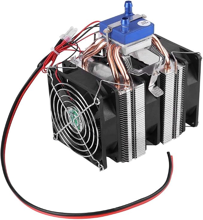 DC 12V Thermoelectric Cooler Peltier System Semiconductor Refrigeration Water Chiller Cooling Device for Fish Tank (120W for 30L Tank)