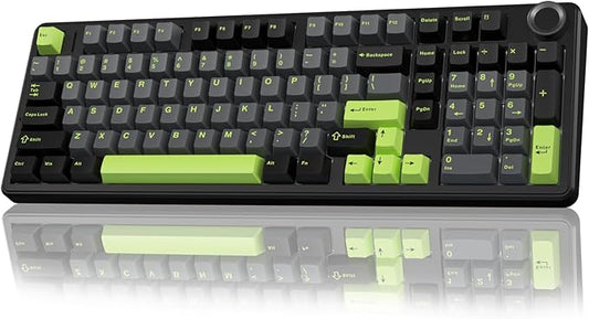 AULA F99 Pro Wireless Mechanical Keyboard with Knob,Creamy Sound,Tri-Mode BT5.0/USB-C/2.4GHz Hot Swappable Keyboard,Gasket Structure,RGB Backlit Computer Gaming Keyboards