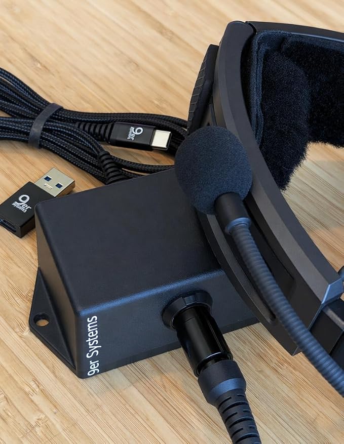 Aviation Headset to USB Adapter (6-pin Lemo)