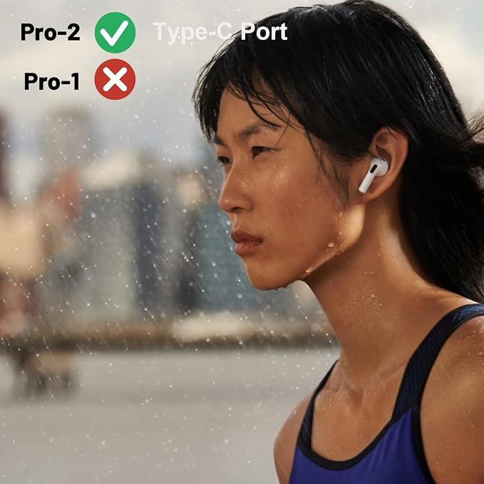 OEM A3047, A3048, A3049 Single Right Side Earbud Replacement for Pro2nd, Compatible with Original Pro 2 A2968 Charging Case with Type-C Port, Ear Cushion