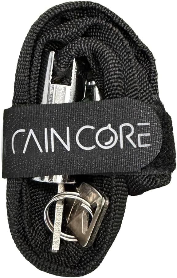 RAINCORE Keyed Bike Cable Lock – Lightweight Cut-Resistant Composite Fiber Security Cable – Anti-Theft Heavy Duty Bicycle Lock – 24inch (60cm), 0.31lb – Patented in Korea (24 inch)