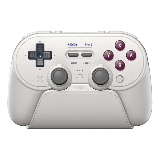 8BitDo Pro 3 Bluetooth Controller for Switch/Switch 2 – TMR Joysticks, Swappable ABXY Buttons, Pro Back Buttons, Charging Dock, Hall Effect Triggers, for Windows, Apple, SteamOS, Android - G Classic