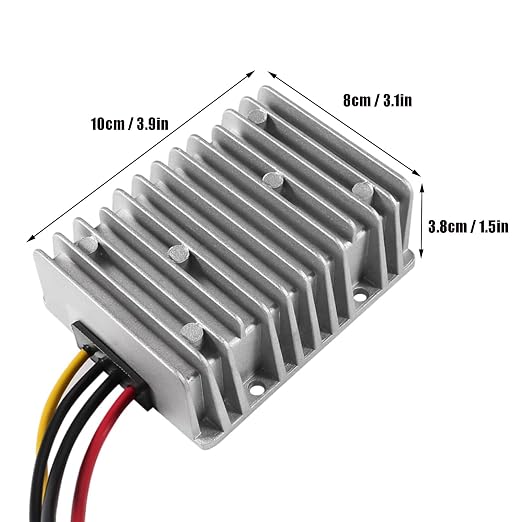 DC Voltage Reducer Converter DC 8V-40V to 13.8V 10A 138W Reducer Power Converter Waterproof Regulator Module Transformer for Golf Cart Club Car