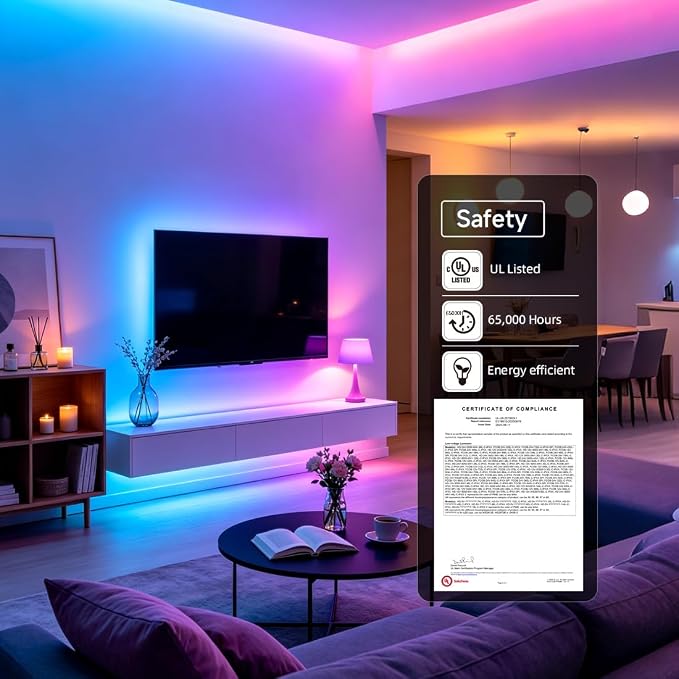 BTF-LIGHTING WS2812B IC RGB 2.7mm Ultra Narrow LED Strip 0807SMD DC12V Individually Addressable 6.4FT 160Pixels/m 320LED Dream Color Tape Light for Home DIY Decoration IP30 (No Adapter or Controller)