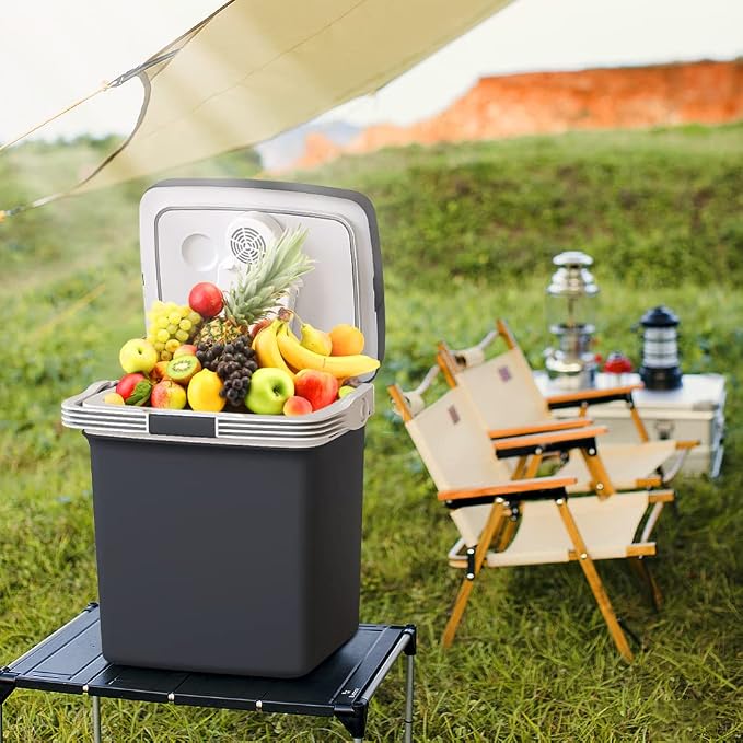 TREFAN Electric Cooler & Warmer28QT/26L, Portable Car Fridge (48℉~139℉), Car Cooler Plug in, Electric Car Coolers for Vehicles AC/DC,12V Refrigerator for Car, Travel, Camping,Truck