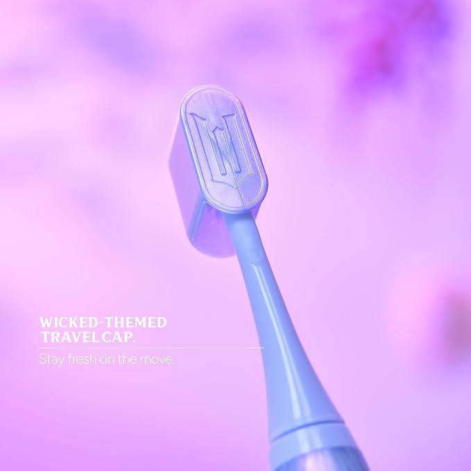 ORDO x Wicked Sonic Lite Electric Toothbrush | Rechargeable Sonic Toothbrush for Adults & Teens with USB-C Charging, 2 Modes & Travel Cap, Glinda Upland