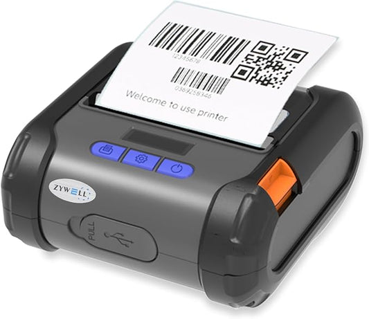 ZYWELL ZM04 2.0 Bluetooth Thermal Receipt Print & Label Print Two-in-One,Works with Android Square Supprot 58mm/80mm,NO iOS/WiFi