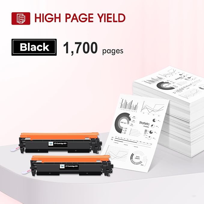 051 Toner Cartridge Compatible for Canon 051 Black Toner Cartridge CRG-051 051H CRG-051H for imageCLASS MF260 MF264dw MF269dw MF267dw LBP162dw MF266dn MF263dn LBP1692dwkg LBP161dn Printer 2-Pack