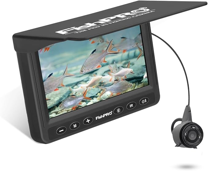 [FishPRO® 2026 Upgrade] Underwater Fishing Camera 4.3'' [Proven Since 2017] Ice Fishing Camera 1000 TVL w/ 65ft Magnetic-Spool, IR, USB-C, 5000mAh, Portable Fish Finder for Ice Lake Boat Kayak Fishing