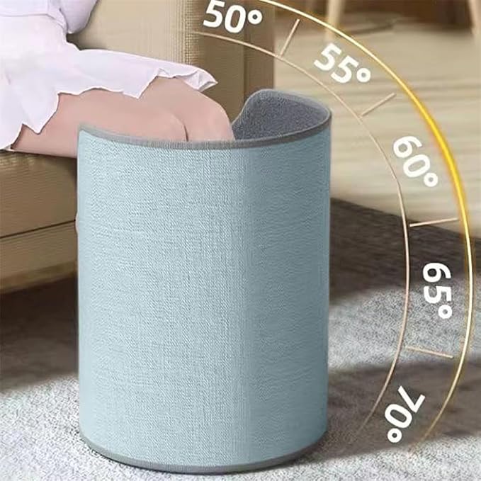 Portable Leg Warmer with Soft Blanket Under Desk Leg Foot Knee Heater Quiet Foot Warmer Winter Foot Warmer 60 Degree Small Space Heater Portable Space Heater for Office and Home (Gray)