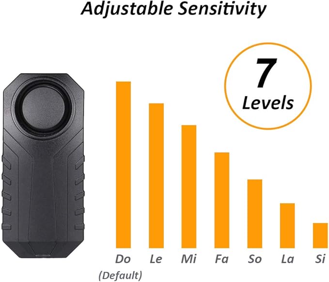 Mengshen 3 Pack Bike Alarm Anti-Theft Burglar Security Sensor for Motorcycle Scooter Trailer Bicycle Door Window Car Electric Scooter IP65 Waterproof 113dB Loud