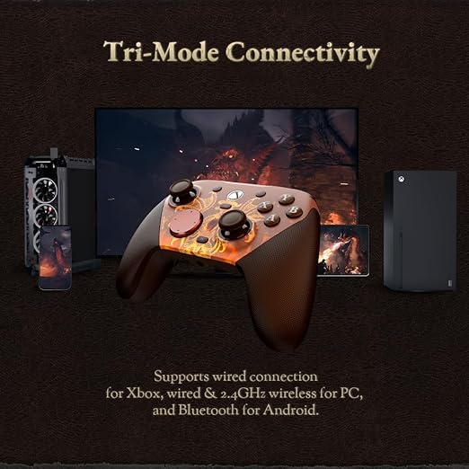 GameSir G7 Pro Wired Xbox Controller for Xbox Series X|S, TMR Sticks, Hall Effect Triggers, 4 Remappable Buttons, 1000Hz PC Mode, PC & Android Controller (Dragon’s Dogma II)