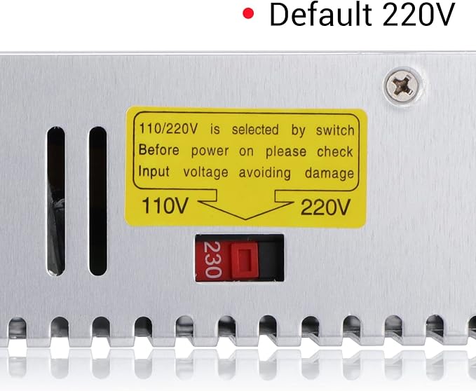 DROK 48V Power Supply, AC to DC Converter 0-48V 10A 480W Variable Power Supply, AC to DC Adapter Low Voltage Transformer for Landscape Lights LED Adapter Lab CCTV