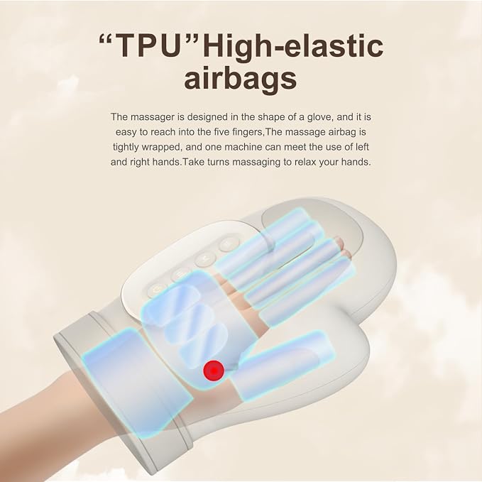 Hand Massager for Arthritis and Carpal Tunnel, Heat and Compression Electric Hand Massager for Wrist, Finger Massage, Valentine's Day Gifts for Women Men