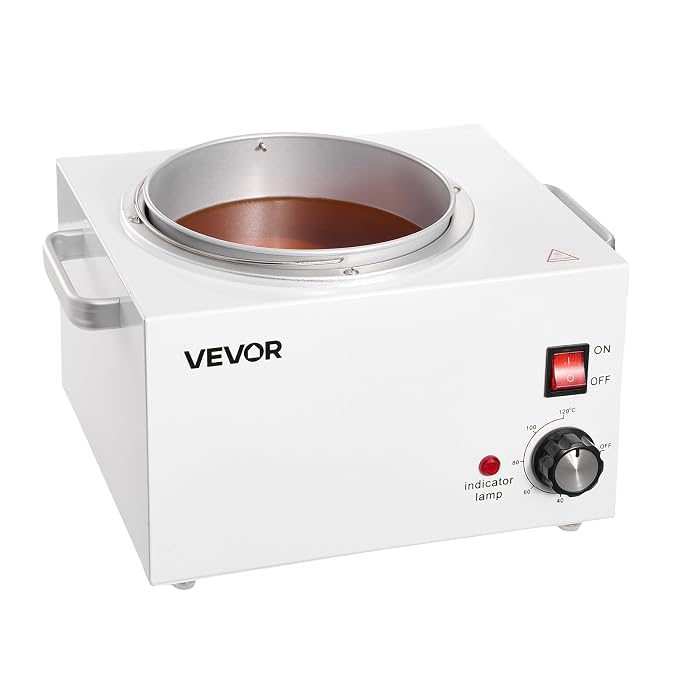 VEVOR Single Wax Warmer, 3000ML 300W Professional Wax Warmer for Hair Removal, 32 ℉- 248 ℉ Adjustable & Non-Stick Waxing Heater Pot with 100PCS Waxing Sticks for Home Use, Beauty Salon, Spa