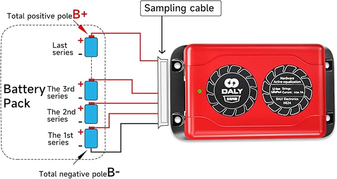 Daly Whole Group Balancer 8S 1A Active Balancer Lifepo4 Lithium Lipo Battery Energy Active Equalizer Fit Capacitor Sampling Cable