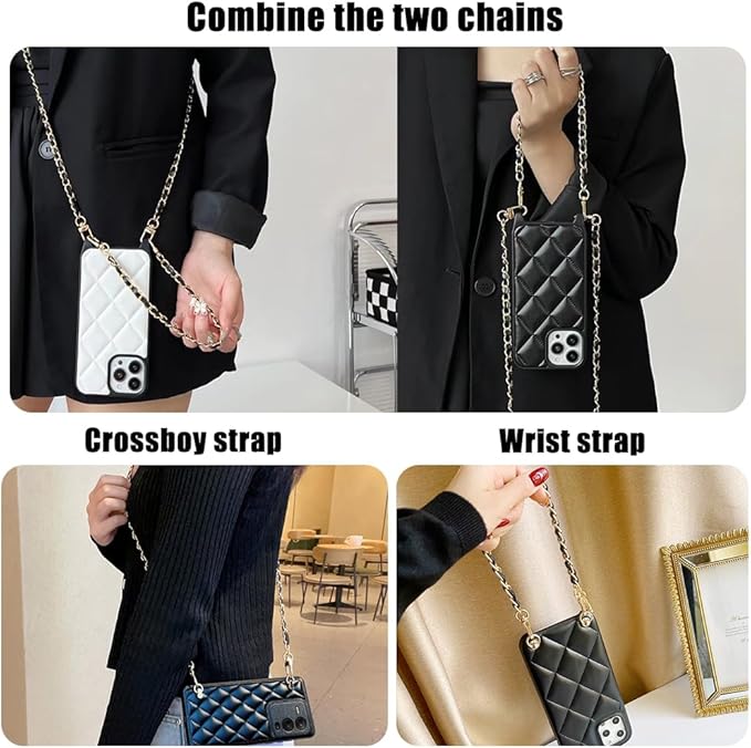 2Pcs Phone Crossbody Lanyard and Wrist Strap, Universal Cell Phone Lanyard Strap with 2Tether Tab