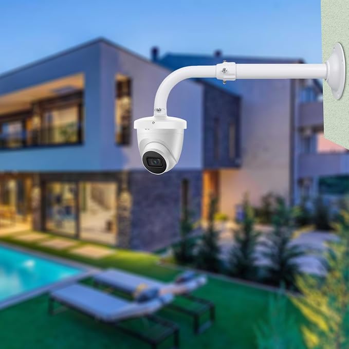 WiTi Security Camera Mount Bracket 6 inch Base,15.7inch-23.6 inch Extendable J-Pole Compatible with Reolink Amcrest IP Cameras, Solid Metal Mounting Bracket for Camera System Outdoor and Indoor