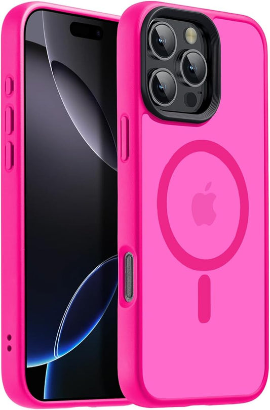 Strong Magnetic for iPhone 16 Pro Max case [10Ft Military-Grade Protection] Compatible with fit MagSafe Shockproof Slim Thin Cover case for iPhone 16 Pro Max 6.9 inch, Pink