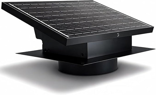 Bghdas 25W Solar Attic Fan, 8 Inch IP68 Waterproof Solar Roof Vent Fan, Ideal Solar Roof Vent for Attics, Garage, Shop and Warehouse