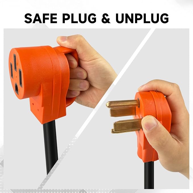 EP 30 Amp Dual Outlet Adapter Cord, 2FT Y Adapter Cord NEMA 14-30P to 14-30R & 14-50R Socket, 10AWG Power Splitter for EV Charger EV Charging, Dryers, and Power Tools ETL Listed