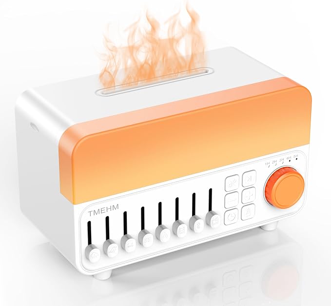 TMEHM 4-in-1 Sleep Sound Machine with White Noise & Aroma Diffuser | Bluetooth Speaker, Night Light & 8 Nature Sounds with Timer for Baby, Kids and Adults