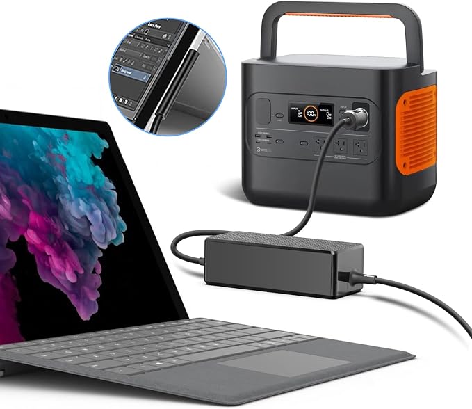 KFD 15V 6.33A Car Charger 12V-24V DC Adapter Compatible with Microsoft Surface Book 3 2 1 Surface Go 1 2 3 4 Surface Laptop 7 6 5 4 3 2 1 Go Surface Pro 11 10 X 9 8 7 7+ 6 1798 1932 Power Supply Cord