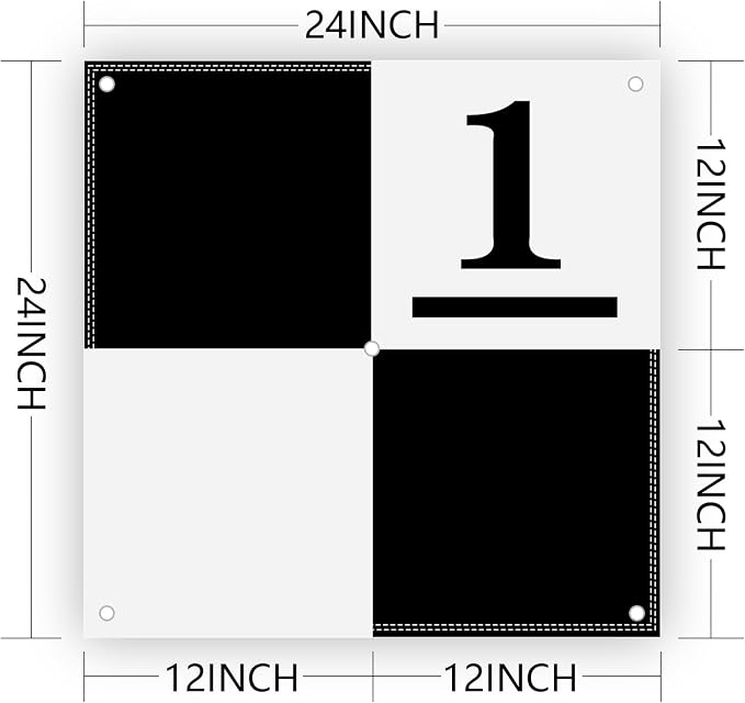 10 Pack Drone Ground Control Point GCP, 24"x24" Black/WhiteMarkers UAV Aerial Target for Mapping & Surveying