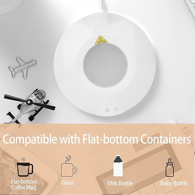 USB Coaster,Cup Pad,Coaster,USB Charging Mat,Insulated Pad Mat,Dual Use USB Cooler Warmer Cup Coffee Tea Beverage Cans Cooler & Warmer Heater Chilling Coasters,(White)
