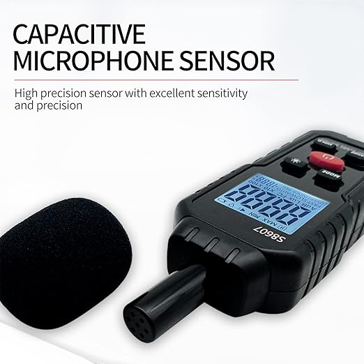 Digital Sound Level Meter,Sound Meter for Classroom Home Street,30-130dBA dB Meter to Measure Noise,Noise Decibel Reader,Audio Sound Tester,Sound Test equipmetent,Sound Measurement Device (30-130dBA)