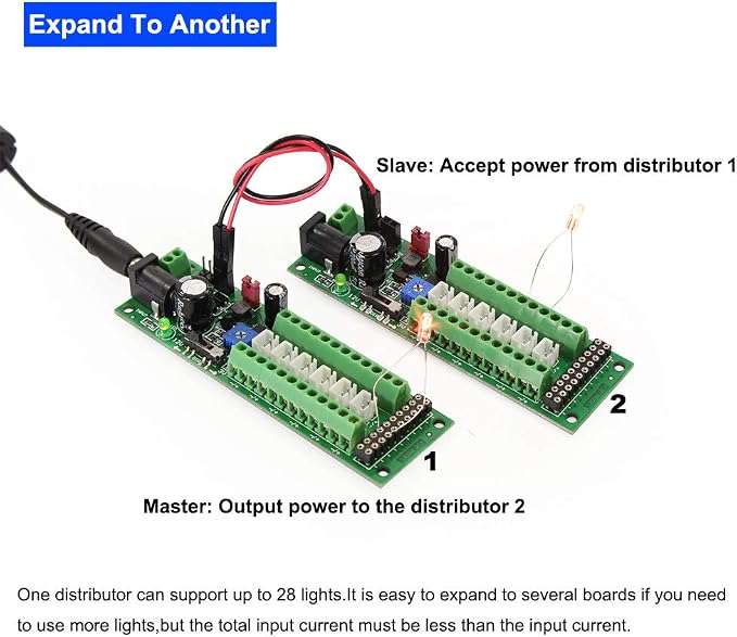 Evemodel PCB012 Power Distribution Board Self-Adapt Distributor HO N O LED Street Light Hub DC AC Voltage Train Power Control